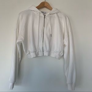 Princess Polly White Aubin Jumper Jacket
